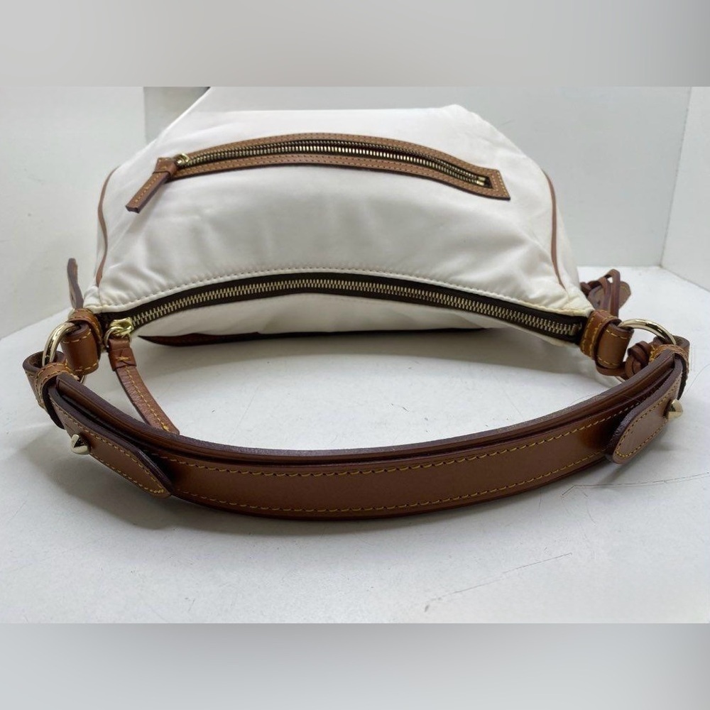 Dooney & Bourke White Nylon East West Collins Hobo Bag - Picture 8 of 15